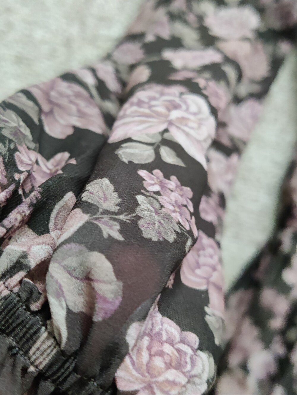 V. Chapman Black Floral Maxi Dress with Pink Accents - Picture 6 of 11